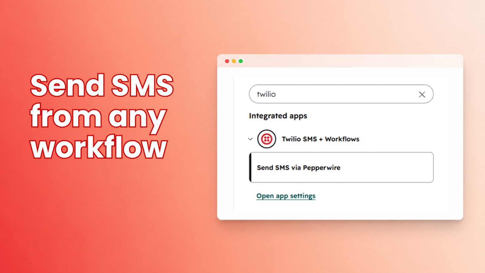 Send SMS from any HubSpot workflow v